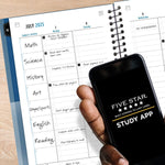 2025-2026 Five Star Customizable 5.5" x 8.5" Academic Year Weekly & Monthly Planner, Plastic Cover, Assorted Colors