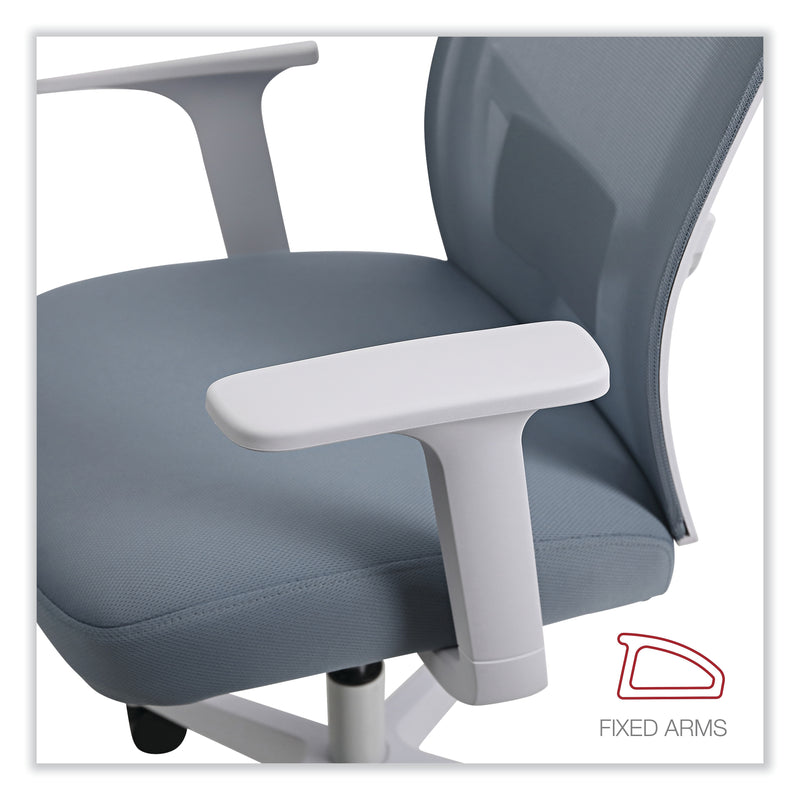 Alera Fixed Arm Fabric Task Chair, Seafoam Blue (ALEWS42B77)