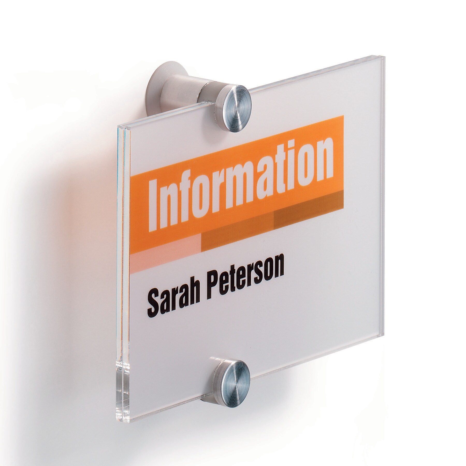 Durable CRYSTAL SIGN Document Holder, 5.875" x 4.125", Wall Mounted, Top/Bottom Loading, Transparent (482119)
