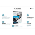 AdirOffice Wall Mount Sign Holder, 8.5" x 11", Desktop/Wall, Clear Acrylic, 24/Pack (639-8511-24-WM)
