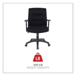 Alera® Kësson Series Height Adjustable Arm Fabric Swivel Computer and Desk Chair, Black (12010-03B )
