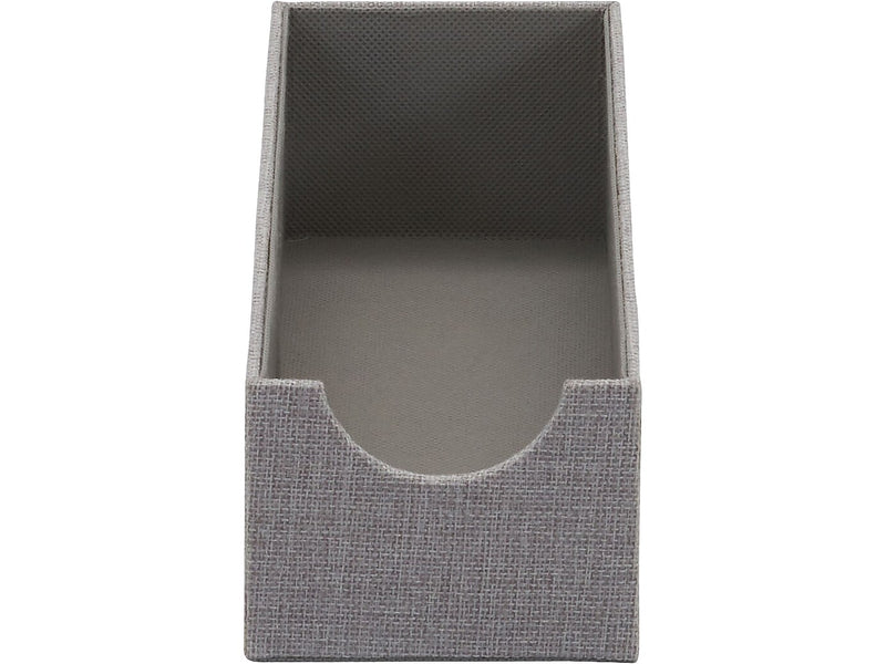 Household Essentials 1-Compartment Cardboard/Poly Linen/Nonwoven PP Drawer Organizer, Gray (725-1)