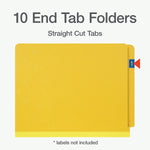 Pendaflex Pressboard Classification Folder, 2-Dividers, 2" Expansion, Letter Size, Yellow, 10/Box (1006949)