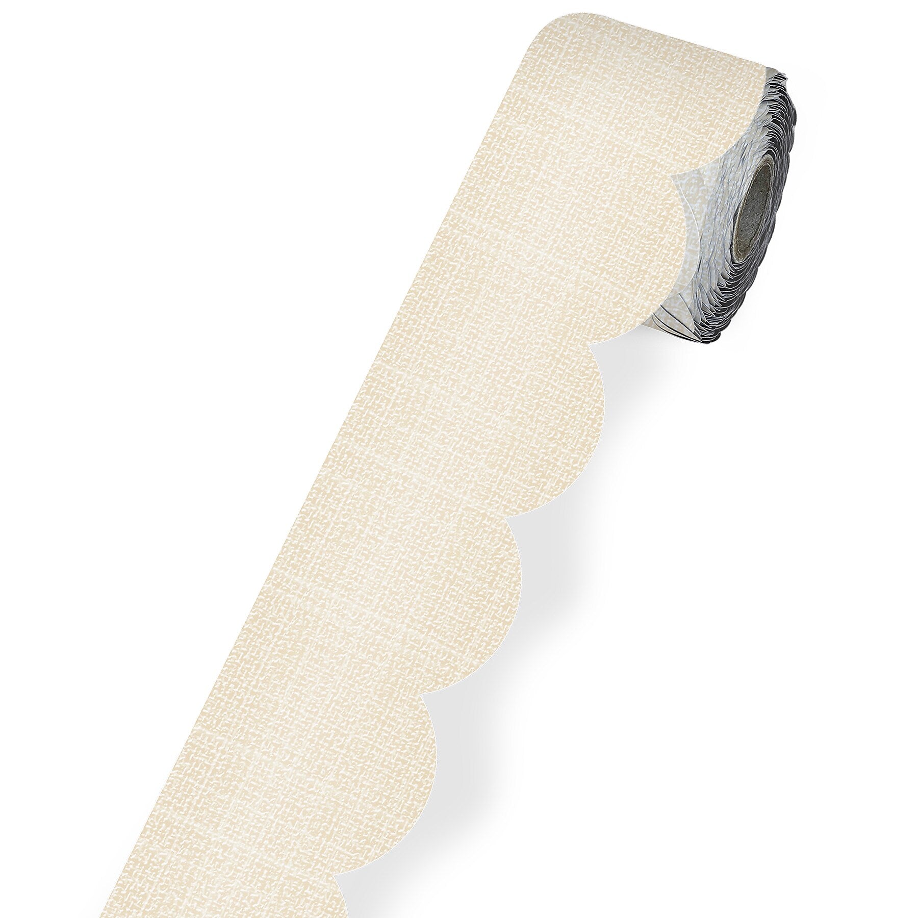 Carson Dellosa Education Linen Rolled Scalloped Borders, 3" x 65', Linen, 3/Bundle (CD-108505-3)