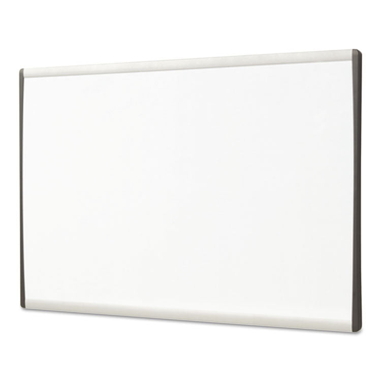 ARC Frame Cubicle Board, Magnetic Dry Erase, 30" x 18", White Surface, Satin Aluminum Frame