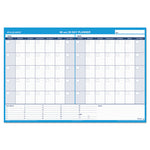 30/60-Day Undated Horizontal Erasable Wall Planner, 48 X 32, White/blue Sheets, Undated