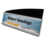 Deflect-O Superior Image Horizontal Nameplate Holder, Desktop/Wall, Silver/Black Plastic (89105)