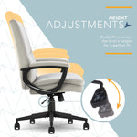 Click365 Ergonomic Velvet Swivel Executive Chair, Gray (CCHR10024C)