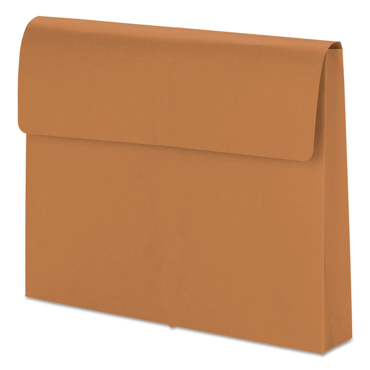 Expanding Wallet with Hook and Loop Closure, 2" Expansion, 1 Section, Hook/Loop Closure, Letter Size, Redrope