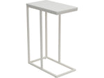 Household Essentials Jamestown 10.25"W x 17.75"D Laminate End Table, Scandinavian White/White (8100-1)