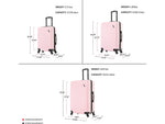 DUKAP Discovery 3-Piece Hardside Spinner Luggage Set, TSA Checkpoint Friendly, Pink (DKDISSML-PNK)