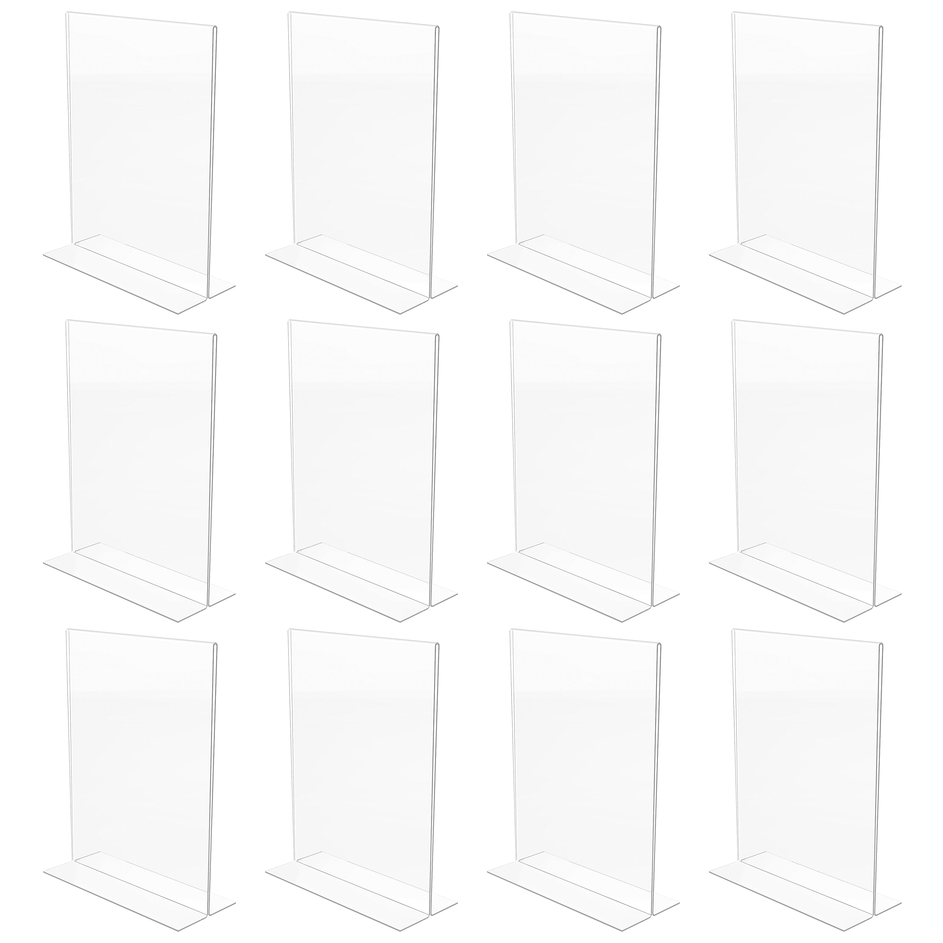 Staples Double-Sided Sign Holder, 8.5" x 11", Clear Plastic, 12/Pack (28180)