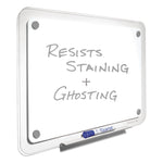 iQ Total Erase Translucent-Edge Board, 36" x 23", White Surface, Clear Plastic Frame
