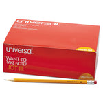 #2 Woodcase Pencil Value Pack, HB (#2), Black Lead, Yellow Barrel, 144/Box
