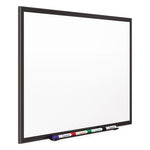 Classic Series Porcelain Magnetic Dry Erase Board, 36" x 24", White Surface, Black Aluminum Frame