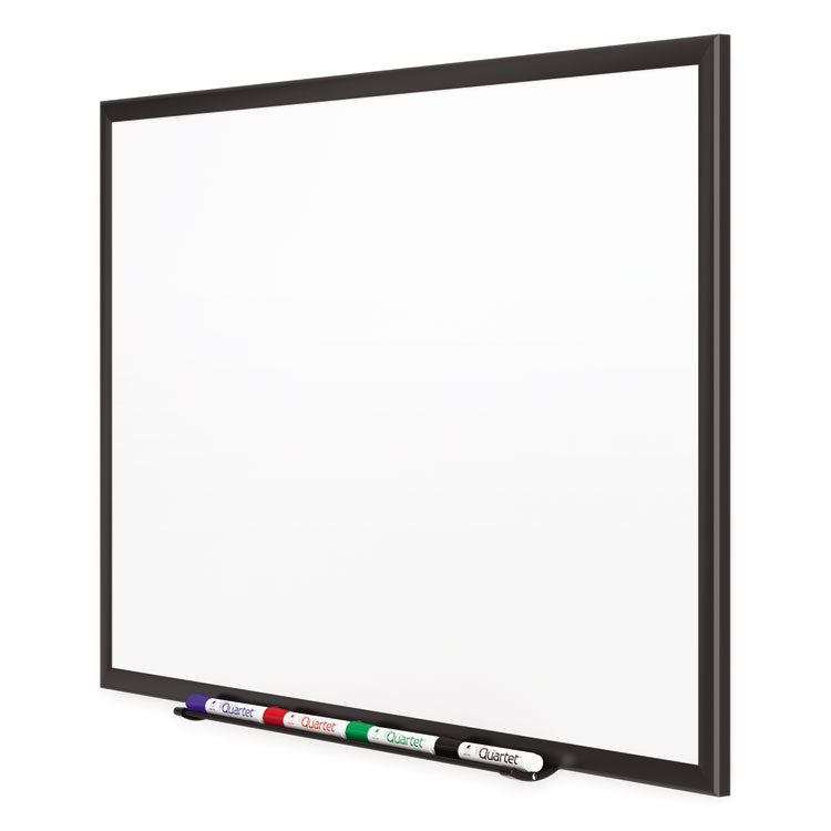 Classic Series Porcelain Magnetic Dry Erase Board, 36" x 24", White Surface, Black Aluminum Frame
