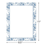 Great Papers Blue Toile Floral Everyday Letterhead, Multicolored, 50 Sheets/Pack (2025010)