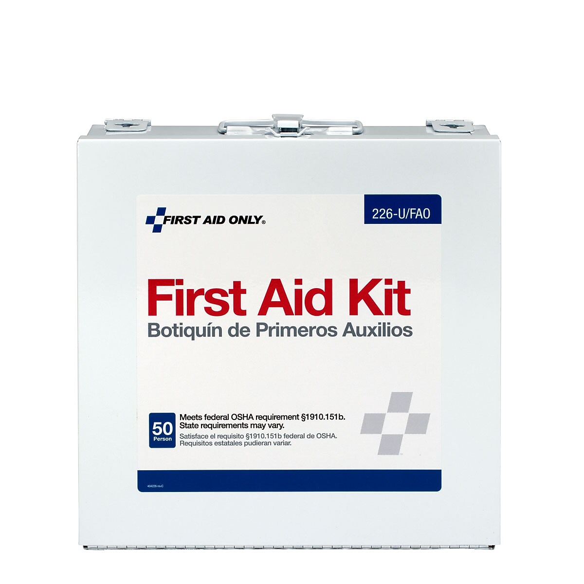 First Aid Only Contractor Metal First Aid Kit, 50 People, 191 Pieces, Unitized (FAO226U)