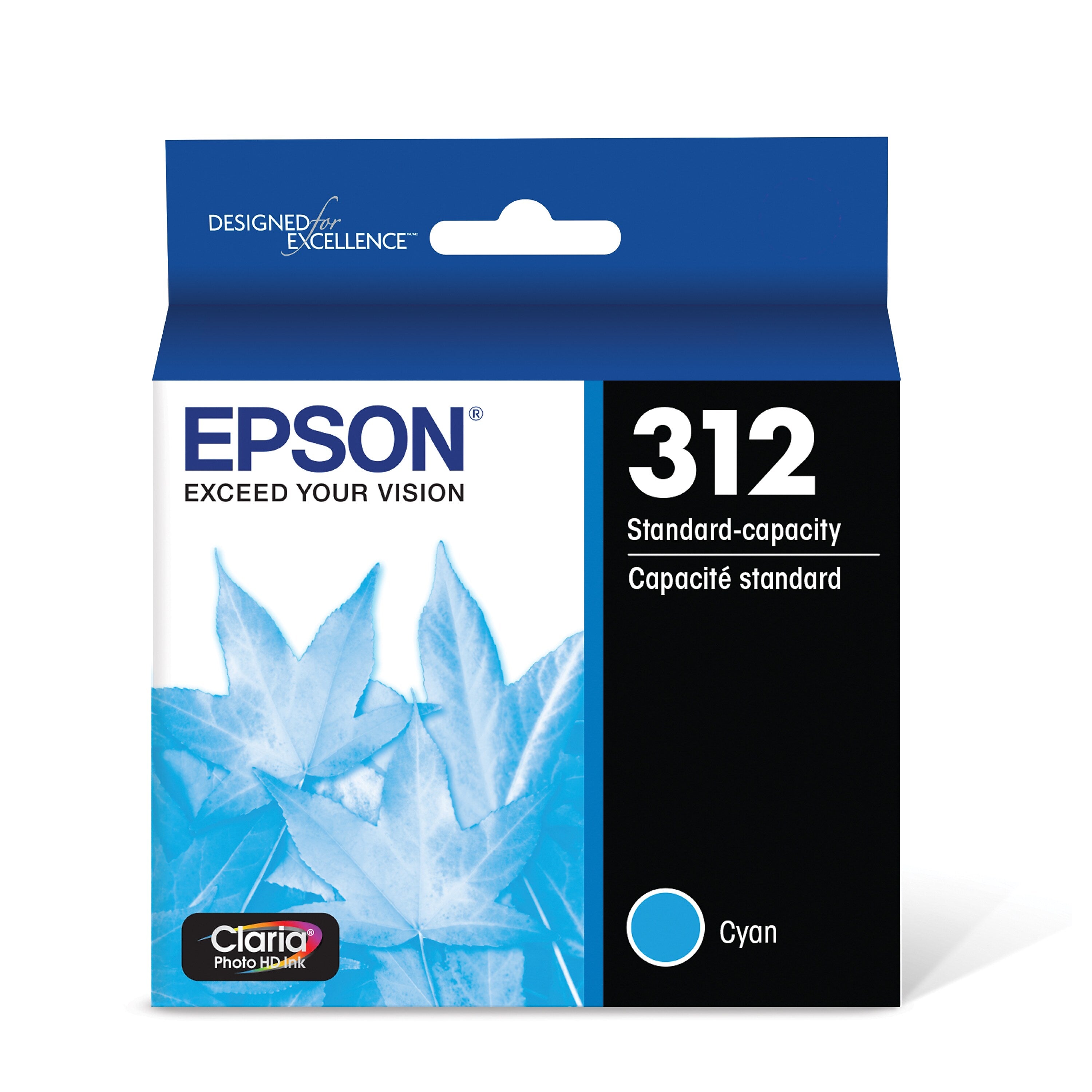 Epson T312 Cyan Ink Cartridge, Standard Yield