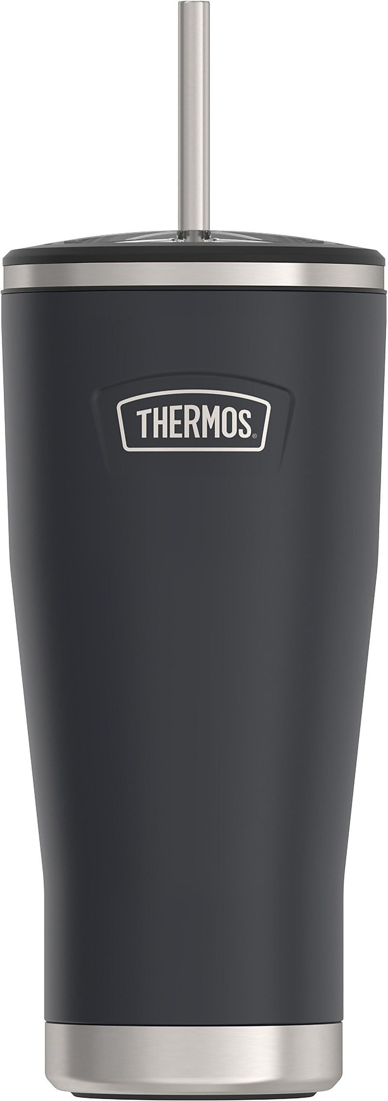 Thermos Icon Stainless Steel Vacuum Insulated Cold Tumbler with Straw, 24 oz., Granite (EAIS1112GT4)