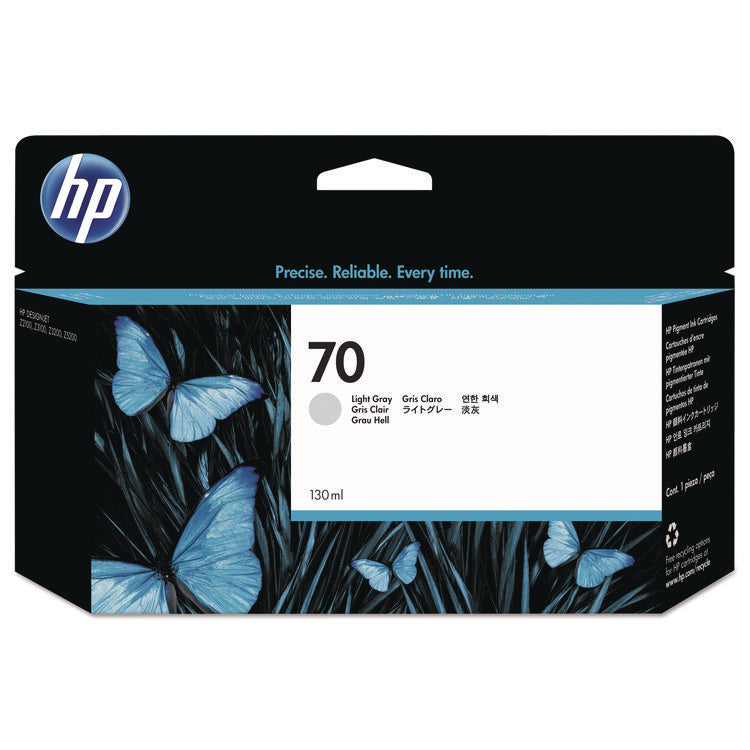 HP 70 (C9451ACT) Light Gray Original DesignJet Ink Cartridge, 20/Carton