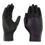 GloveWorks by AMMEX Industrial Nitrile Gloves, Powder-Free, 5 mil, Large, Black, 100 Gloves/Box, 10 Boxes/Carton