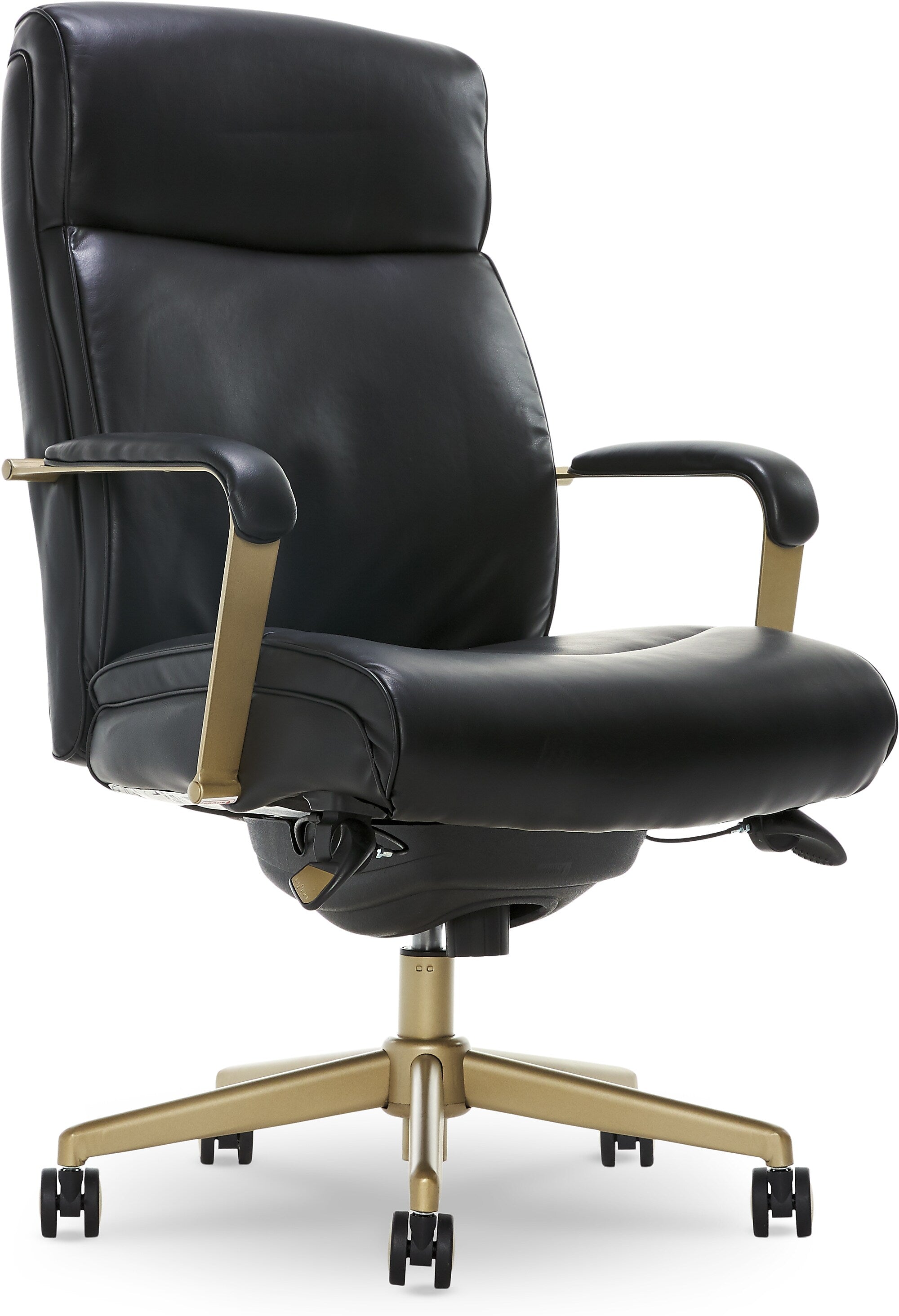 La-Z-Boy Melrose Ergonomic Bonded Leather Swivel Executive Chair, Black (CHR10084A)