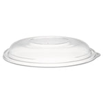 PresentaBowls Clear Dome Lids, 7.3" Diameter x 1.1" h, Clear, Plastic, 63 Lids/Bag, 4 Bags/Carton