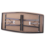 Economy Conference Folding Table, Boat, 72w X 36d X 30h, Walnut/black