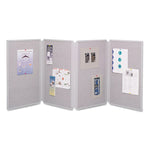 Tabletop Display Presentation Board, 72" x 30", Gray Surface, Gray Plastic Frame