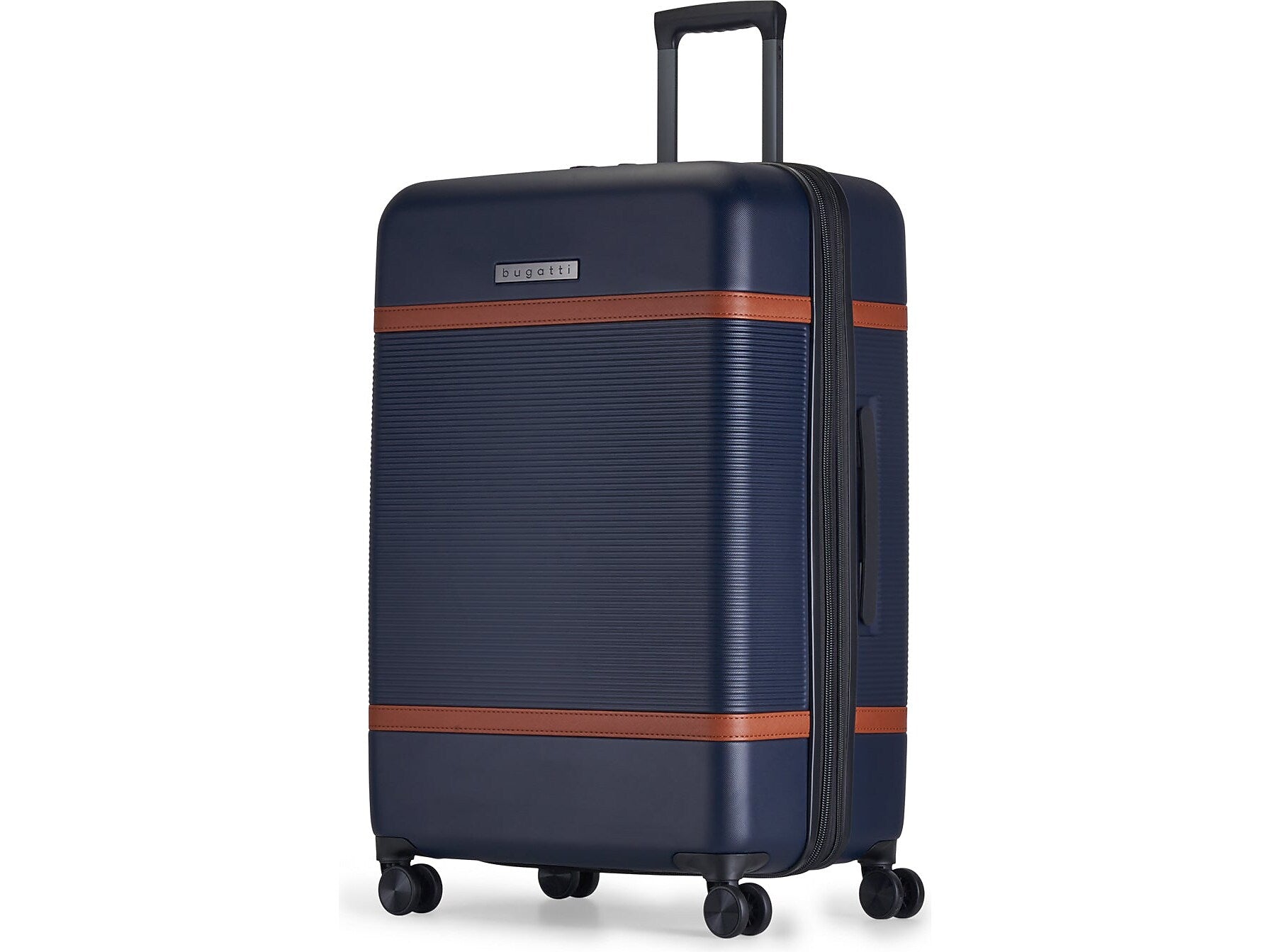 Bugatti Wellington 30" Hardside Suitcase, 8-Wheeled Spinner, TSA Checkpoint Friendly, Navy (HLG5128-Navy)