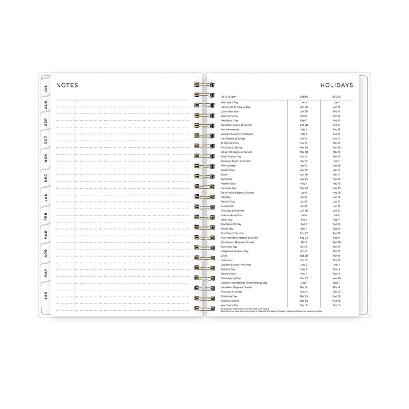 2025-2026 Blue Sky Smoke 5" x 8" Academic Weekly & Monthly Planner, Plastic Cover, Multicolored (133682-A26)