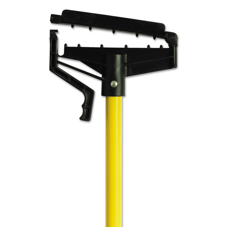 Quick-Change Mop Handle, 60", Fiberglass, Yellow, 6/carton