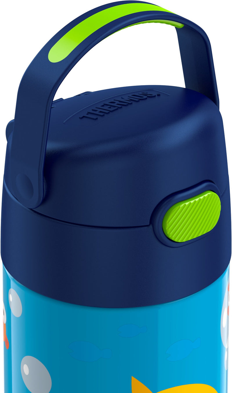 Thermos FUNtainer Baby Shark Stainless Steel Vacuum Insulated Water Bottle, 12 oz. (EAF4100BS6)