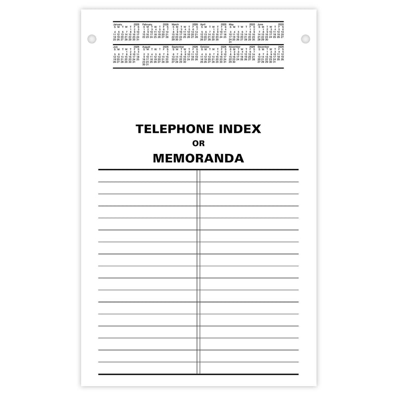 2026 AT-A-GLANCE 8" x 5" Daily Desk Pad Calendar Refill Pages, White/Black (E458-50-26)