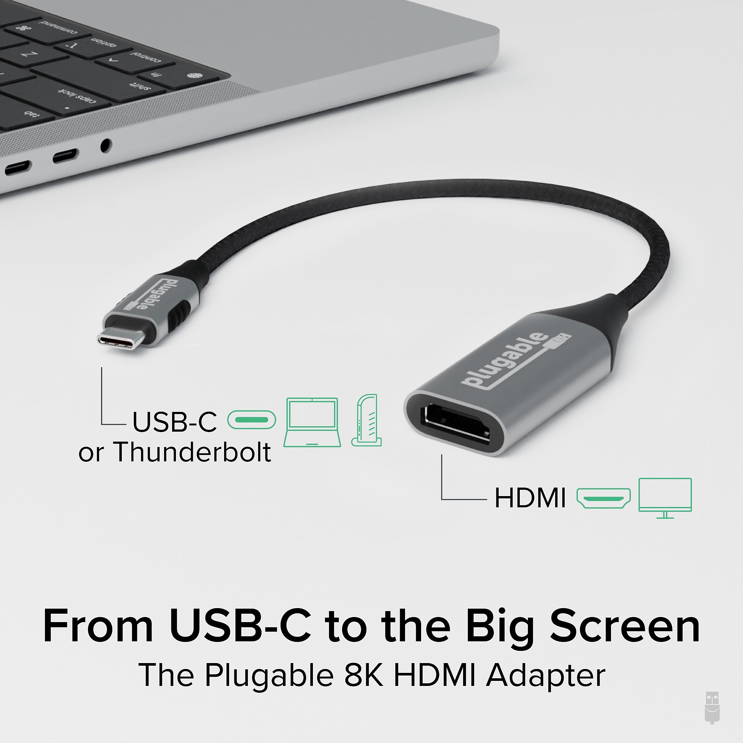 Plugable USB-C to HDMI Adapter (USBC-HDMI8K)