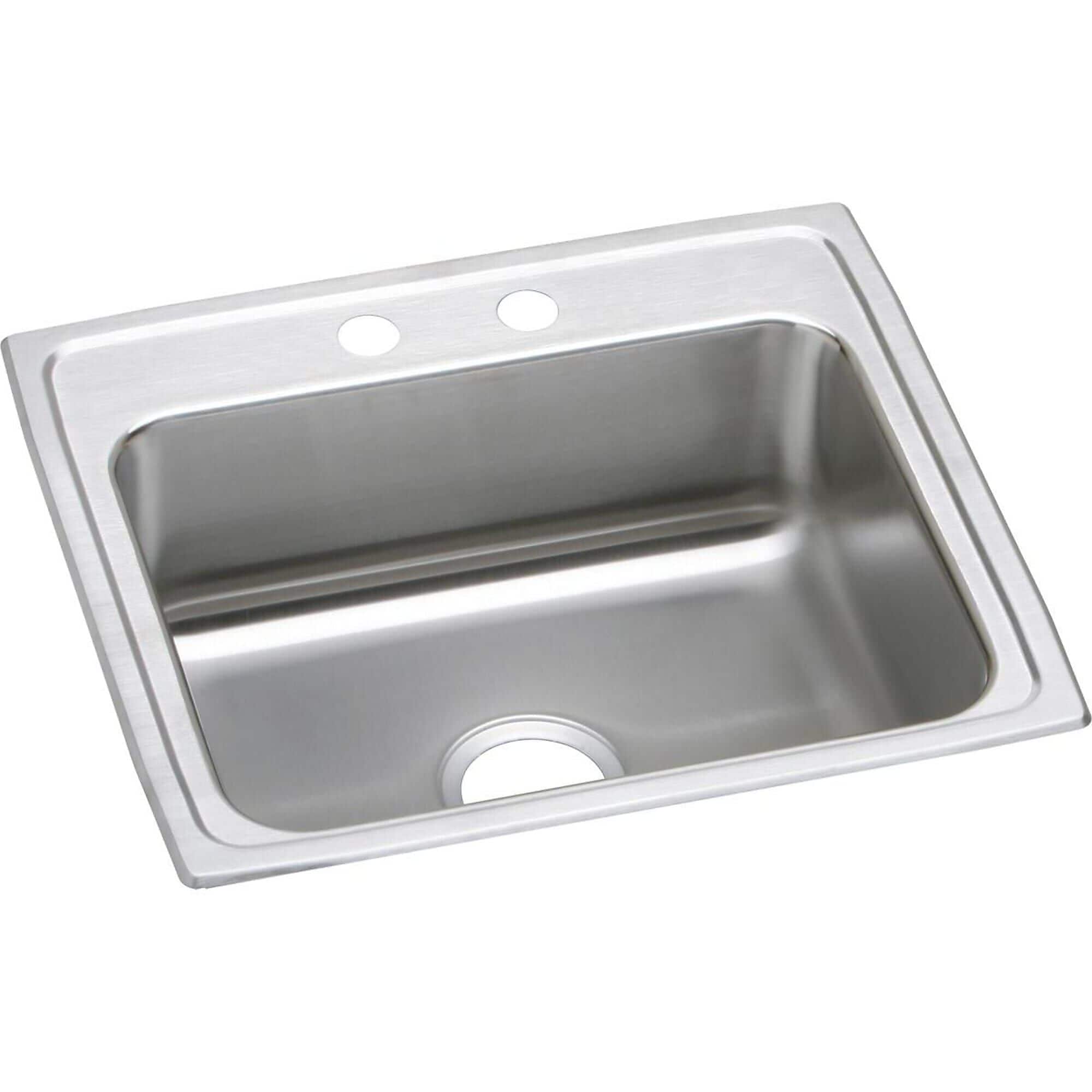 Elkay Lustertone 22" Drop In Single Basin Stainless Steel Kitchen Sink (LRAD2219653)