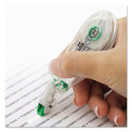MONO Hybrid Style Correction Tape, Non-Refillable, Clear Applicator, 0.17" x 394", 10/Pack