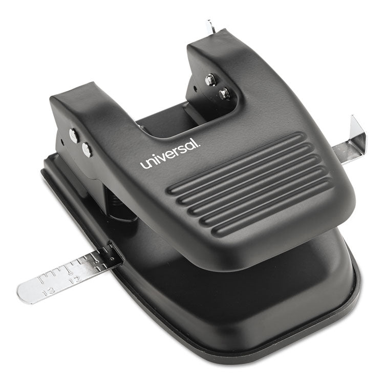 30-Sheet Two-Hole Punch, 9/32" Holes, Black