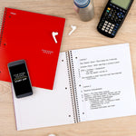 Five Star 1-Subject Notebook, 8.5" x 11", College Ruled, 100 Sheets, Red (72053)