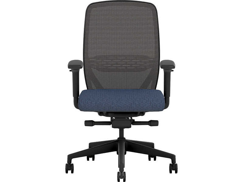 HON Nucleus Fabric/Mesh Swivel Task Chair, Navy/Black (HNR1KD.Y2.STC.A.H.IM.APX13.BL.SB.T)