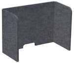 Versare SoundSorb Foldable Fabric Freestanding Privacy Panel, 18"H x 24"W, Dark Gray (DS7826125-1)