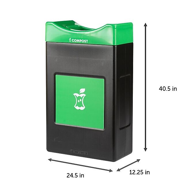Commercial Zone Avante Polyethylene Compost Container, 30-Gallon, Multicolored (7873S153A)