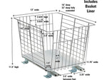 Household Essentials Glidez Steel Fruit Basket Organizer, Silver (25317-1)