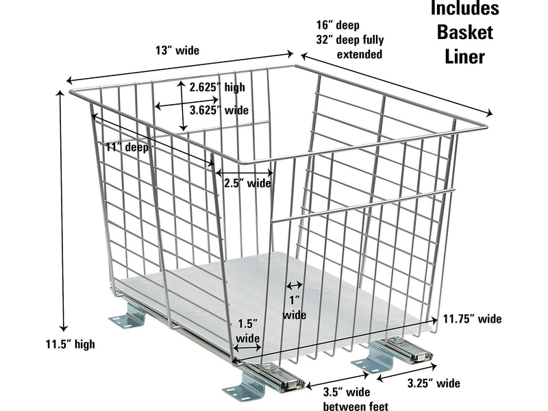 Household Essentials Glidez Steel Fruit Basket Organizer, Silver (25317-1)