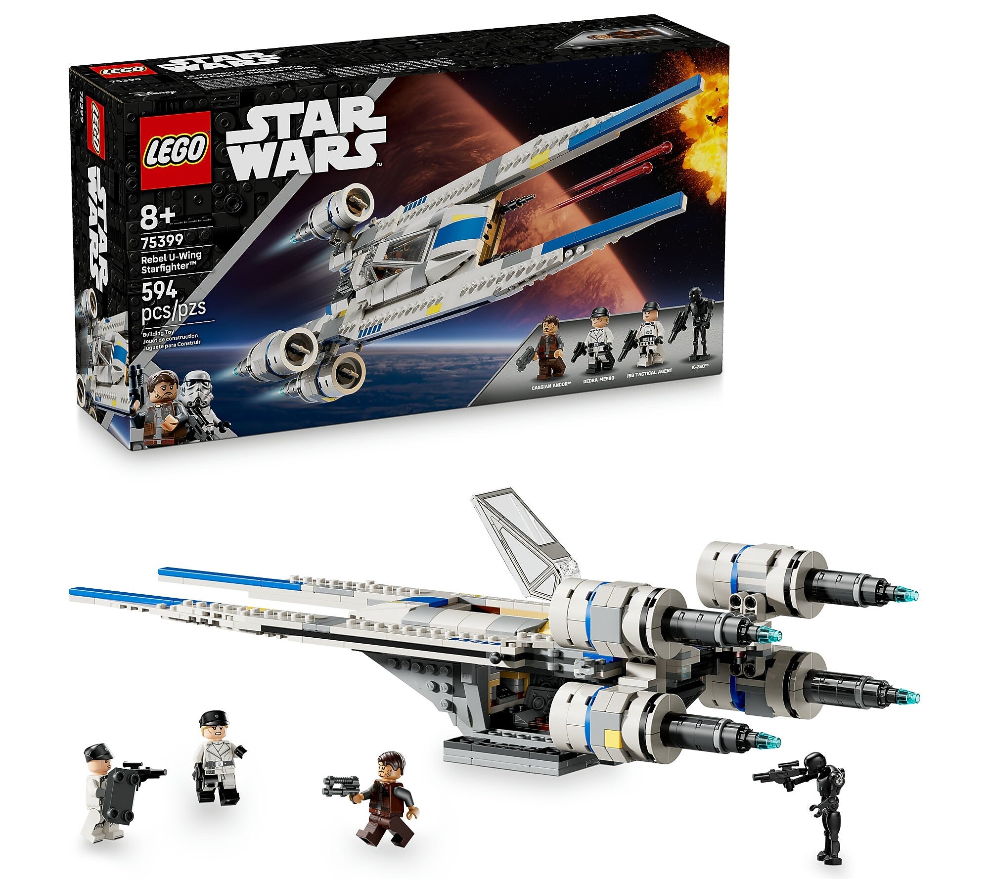 LEGO Star Wars Rebel U-Wing Starfighter, 594 Pieces (75399)