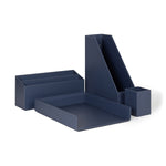 U Brands Paperboard Desk Organization Set, Solid Navy (3631U00-02)