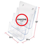 Staples® Literature Holder for Magazines, 8.25" x 11.7", Clear Plastic (77301)