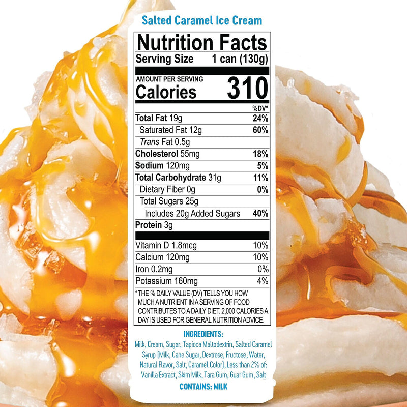 ColdSnap Premium Salted Caramel Ice Cream Mix, Single Serve Pods, 12 Pods/Pack, COLDSNAP MACHINE REQUIRED (600040)