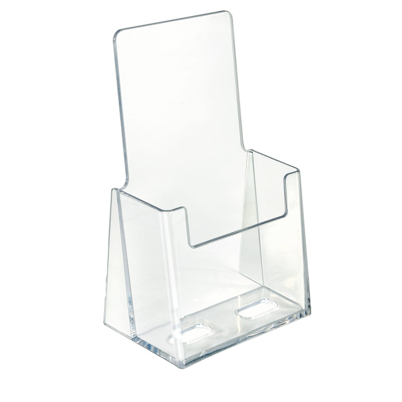 Azar Brochure Holder, 4.125" x 7.25", Vertical, Freestanding, Clear, Acrylic, 50/Pack (252012-50PK)
